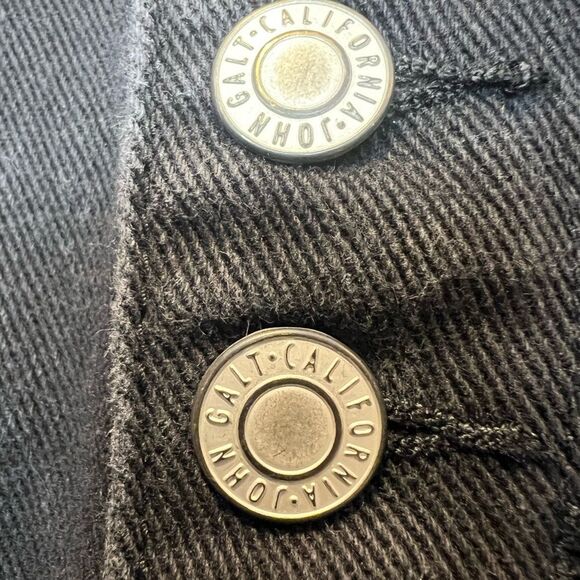 J. Galt Brandy Melville Black Button Down Denim Mini Skirt size small - Picture 2 of 5